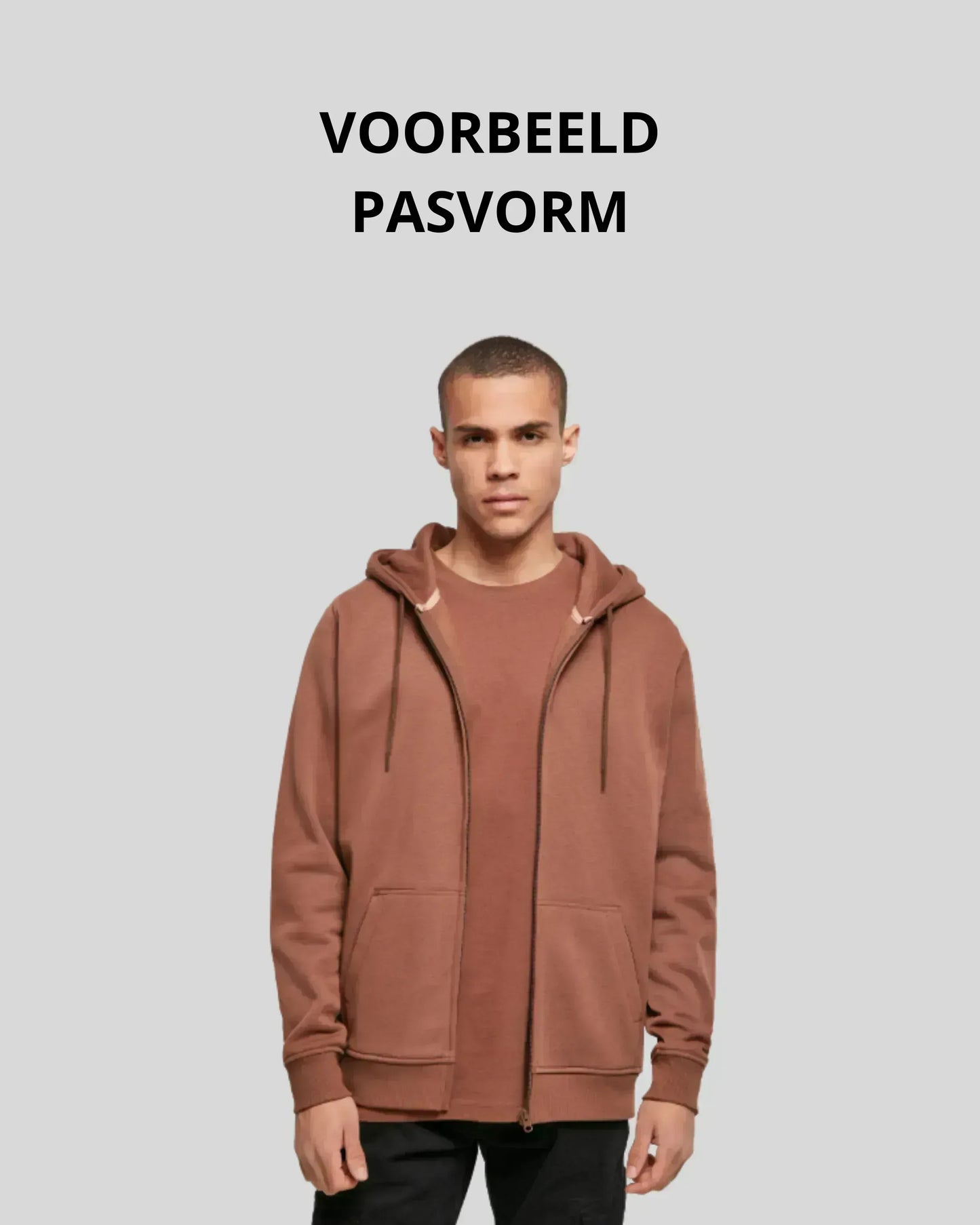 Brushed Zip Hoodie Sample - Kleding Masters