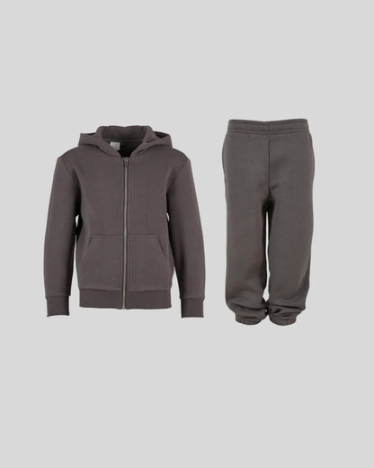 Kids Fluffy Zip Tracksuit - Kleding Masters