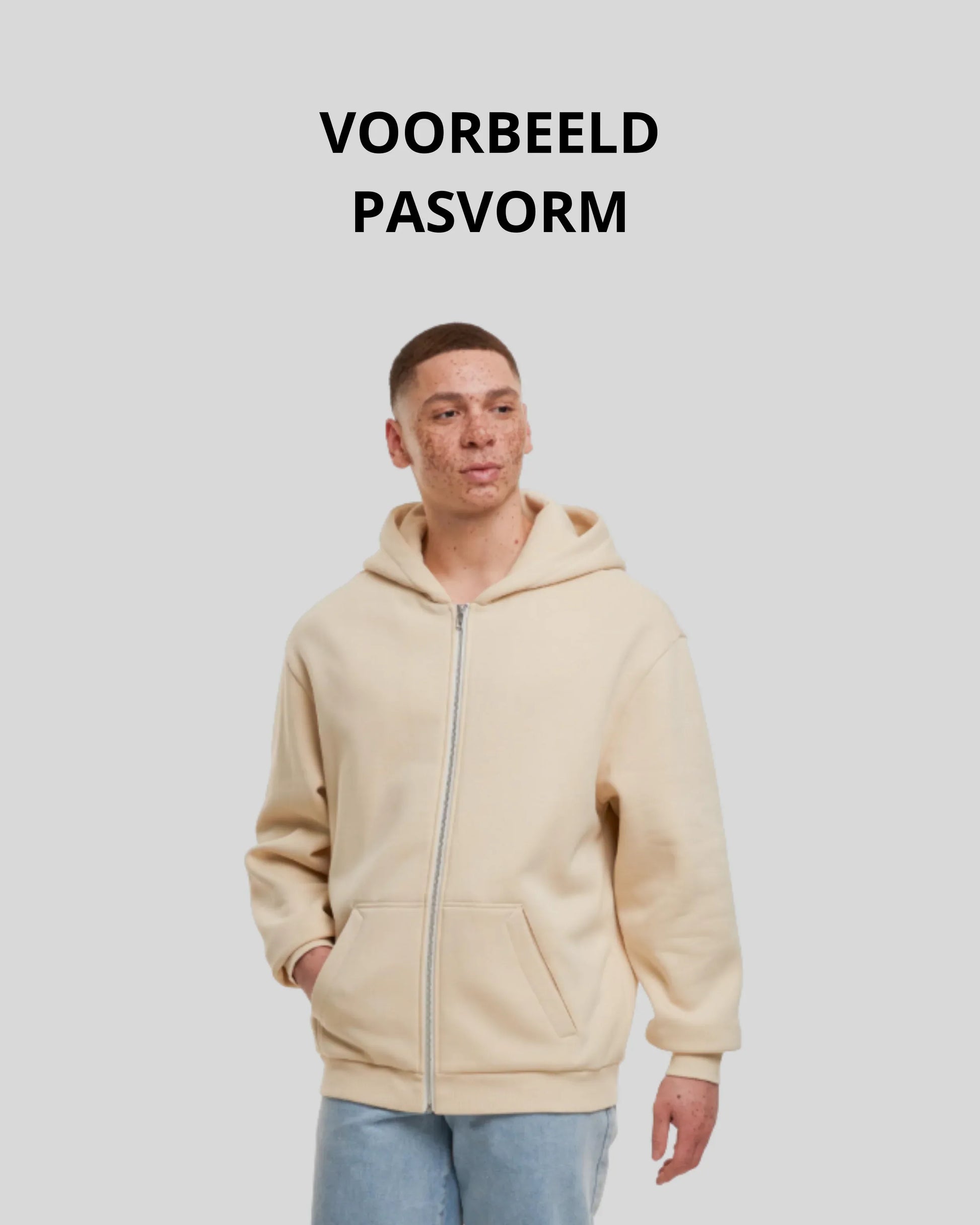 Loose Fit Zip Hoodie Sample - Kleding Masters