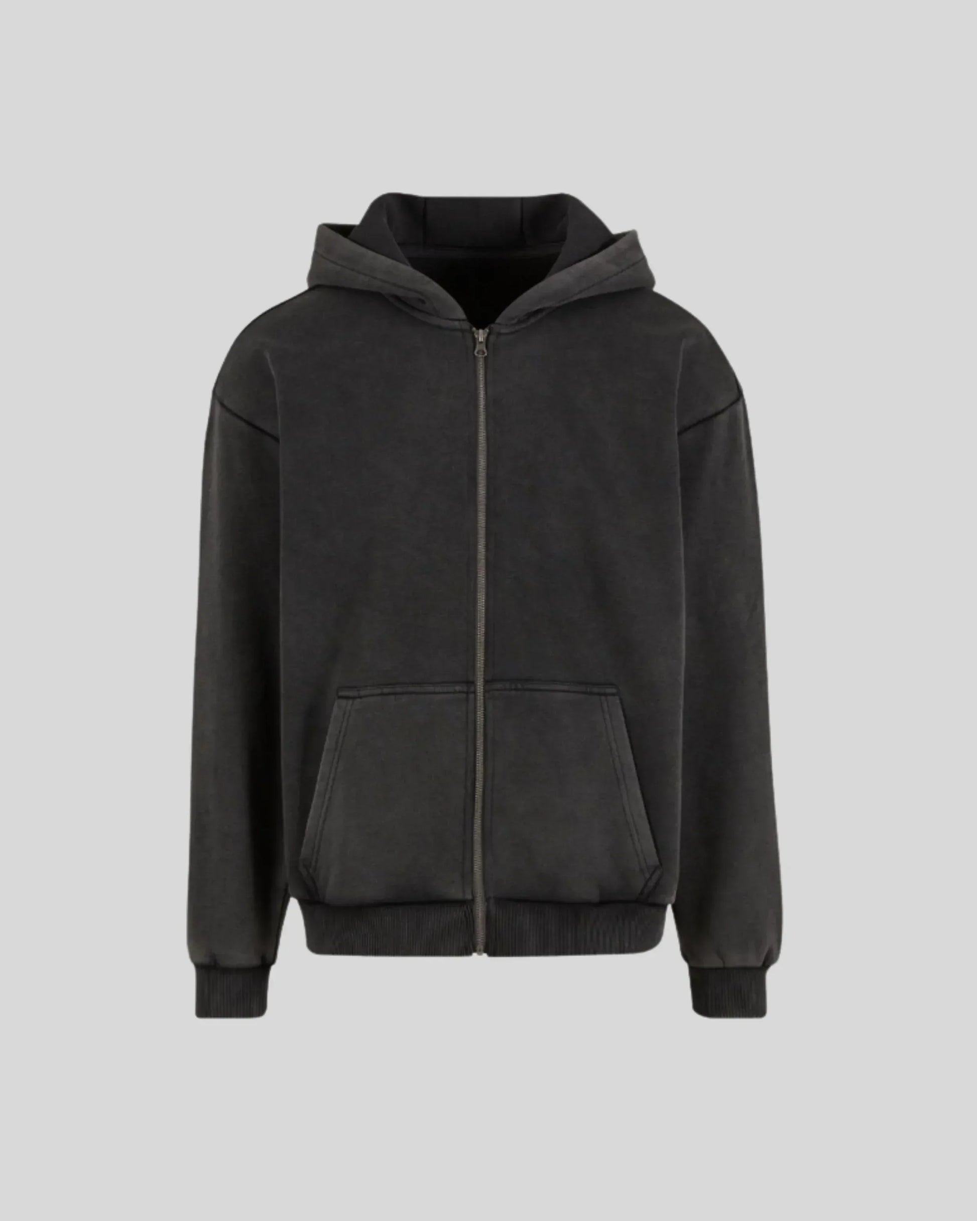 Washed Zip Hoodie - Kleding Masters