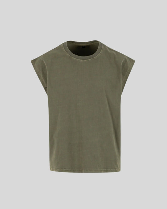 Vintage Cropped Heavy Sleeveless Tee Sample - Kleding Masters