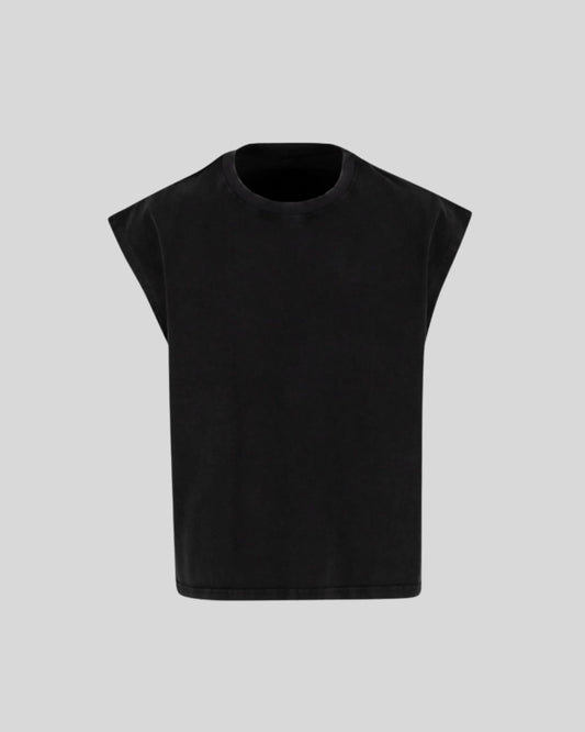 Vintage Cropped Heavy Sleeveless Tee Sample - Kleding Masters